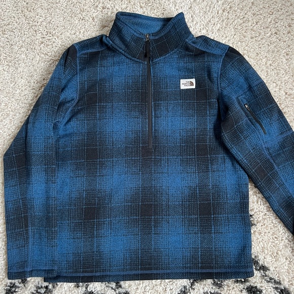 plaid quarter zip men's